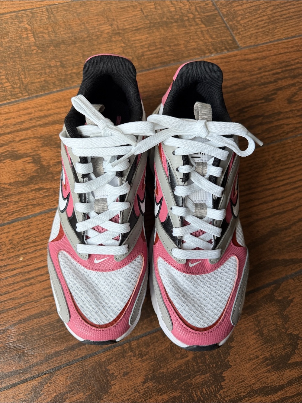 Nike Women's Zoom Air  Pink, White & Gray Mesh Running Sneakers - Picture 7 of 10